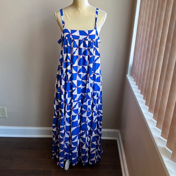 Abel the Label Anthropologie Blue Maxi Summer Dress NWT Boho - Picture 2 of 7